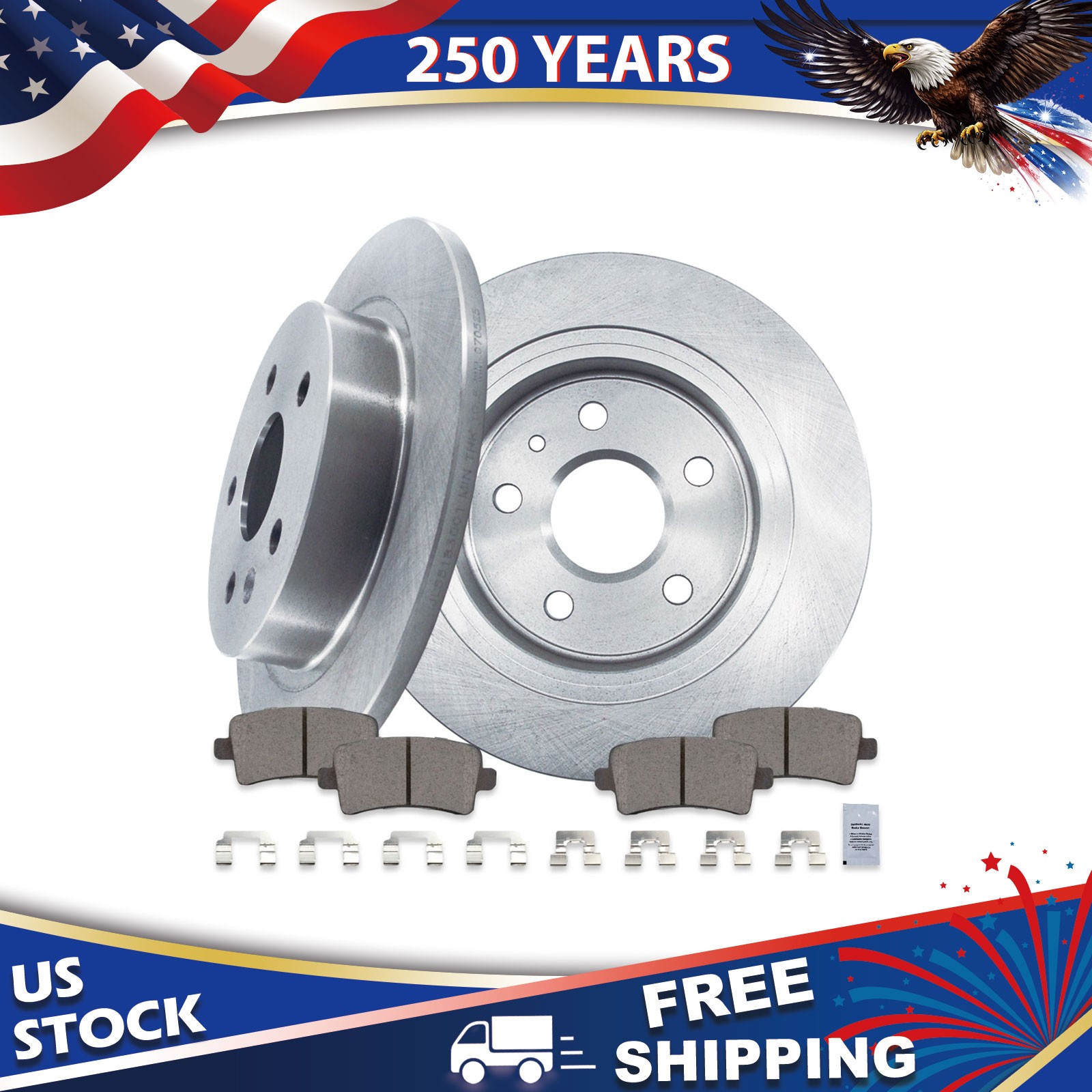 292mm Rear Disc Brake Rotors and Ceramic Brake Pads Kit for Regal Chevy Malibu