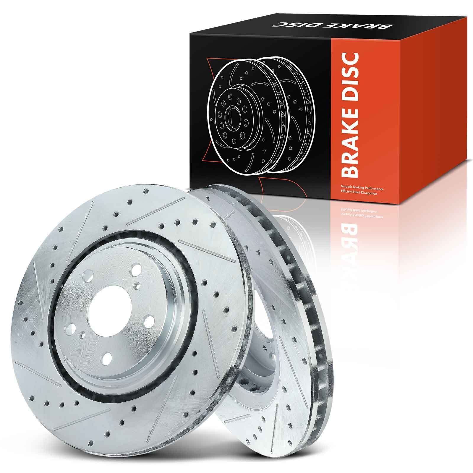 2x 328MM Front Drilled Brake Rotors for Toyota Highlander Sienna Lexus NX200t