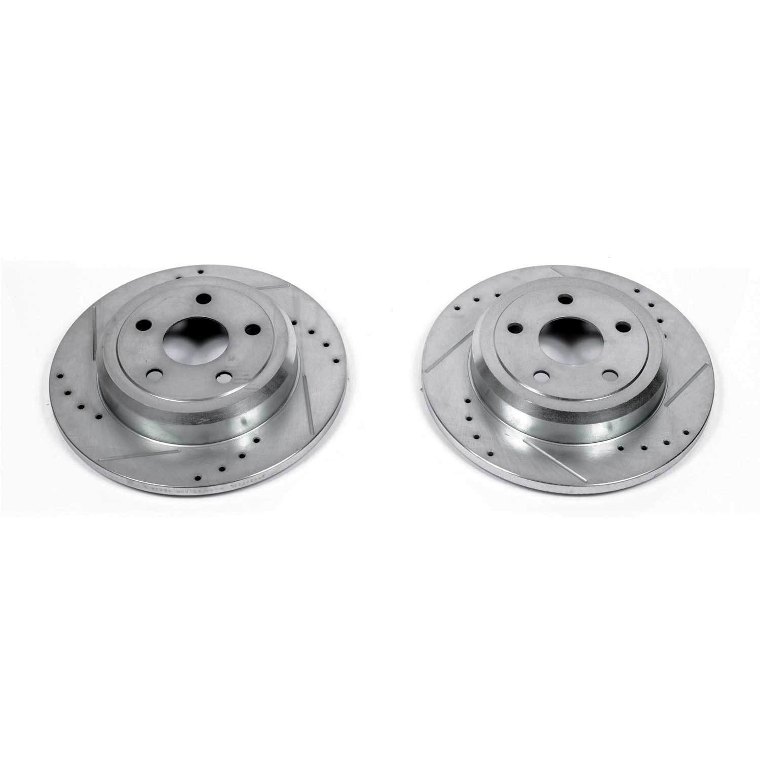 PowerStop Evolution Drilled Slotted Rotors Pair Rear For Jeep GrCherokee