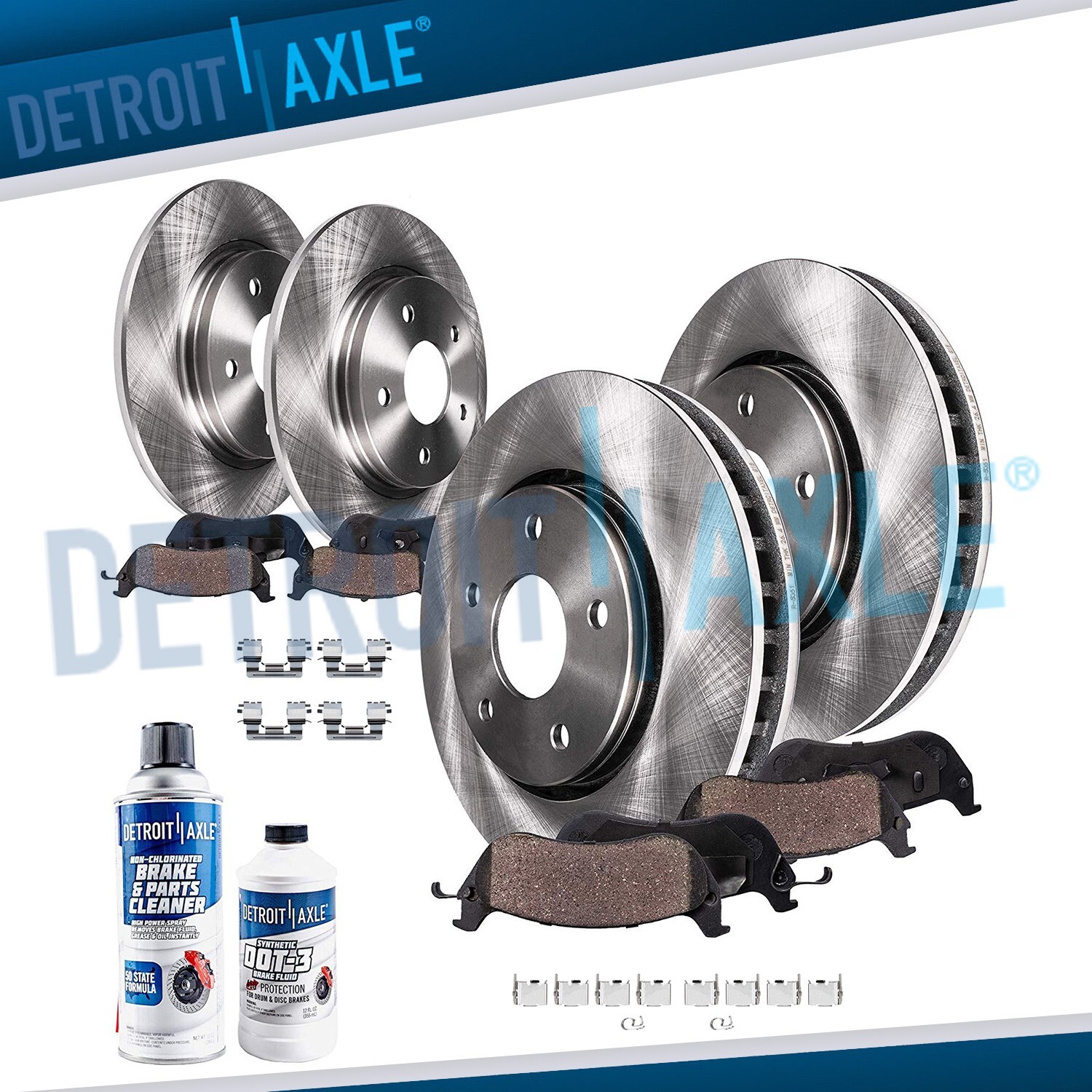 Front Rear Disc Rotors Ceramic Brake Pads Kit for 2005 2006 2007-2010 Scion TC