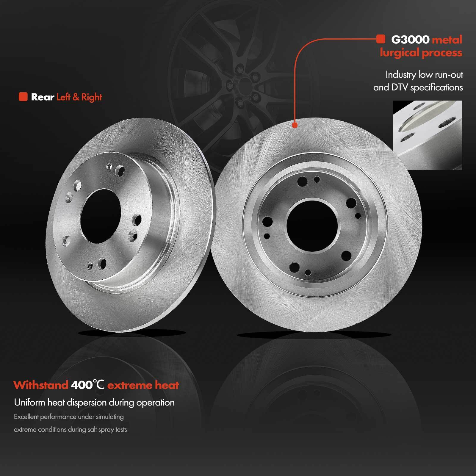 4Pcs Front & Rear Disc Brake Rotors for Chevy Traverse Buick Enclave GMC Saturn