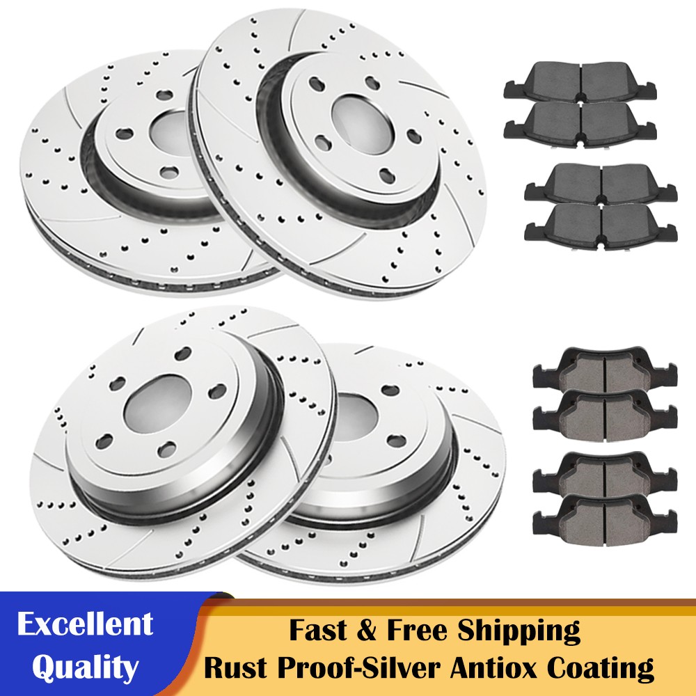 13.78 inch Front Rear Rotors and Brake Pads Fit Grand Cherokee Dodge Durango Kit