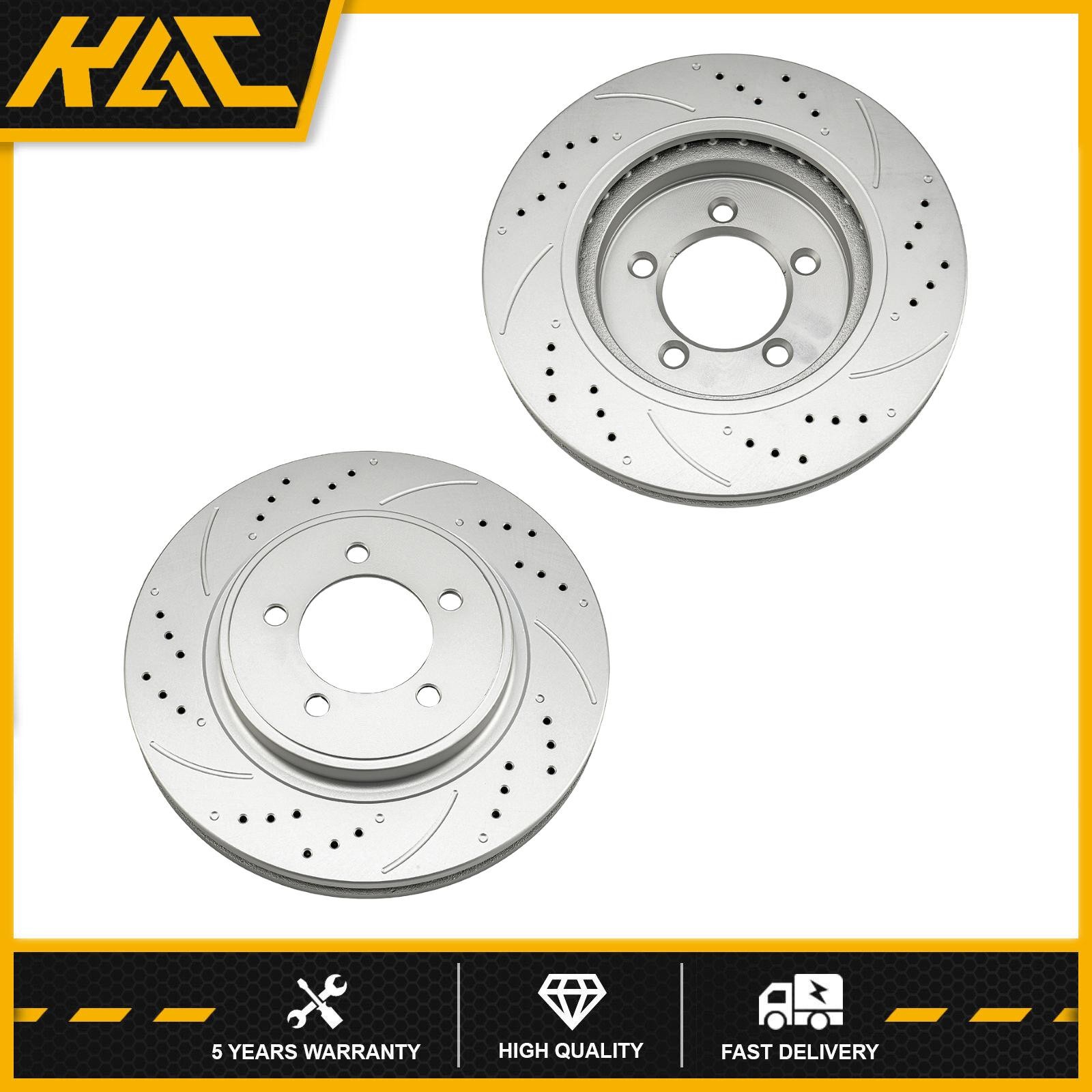 2x Front Drilled Brake Rotors For 2006-2010 Ford Explorer 2007-2010 Sport Trac