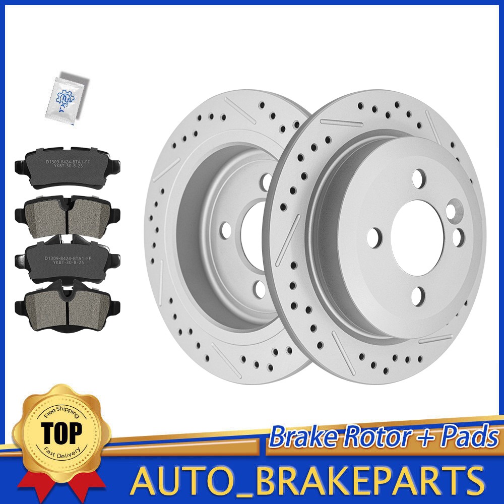 259mm Rear Drilled Brake Disc Rotors Pads for 2007 – 2013 Mini Cooper