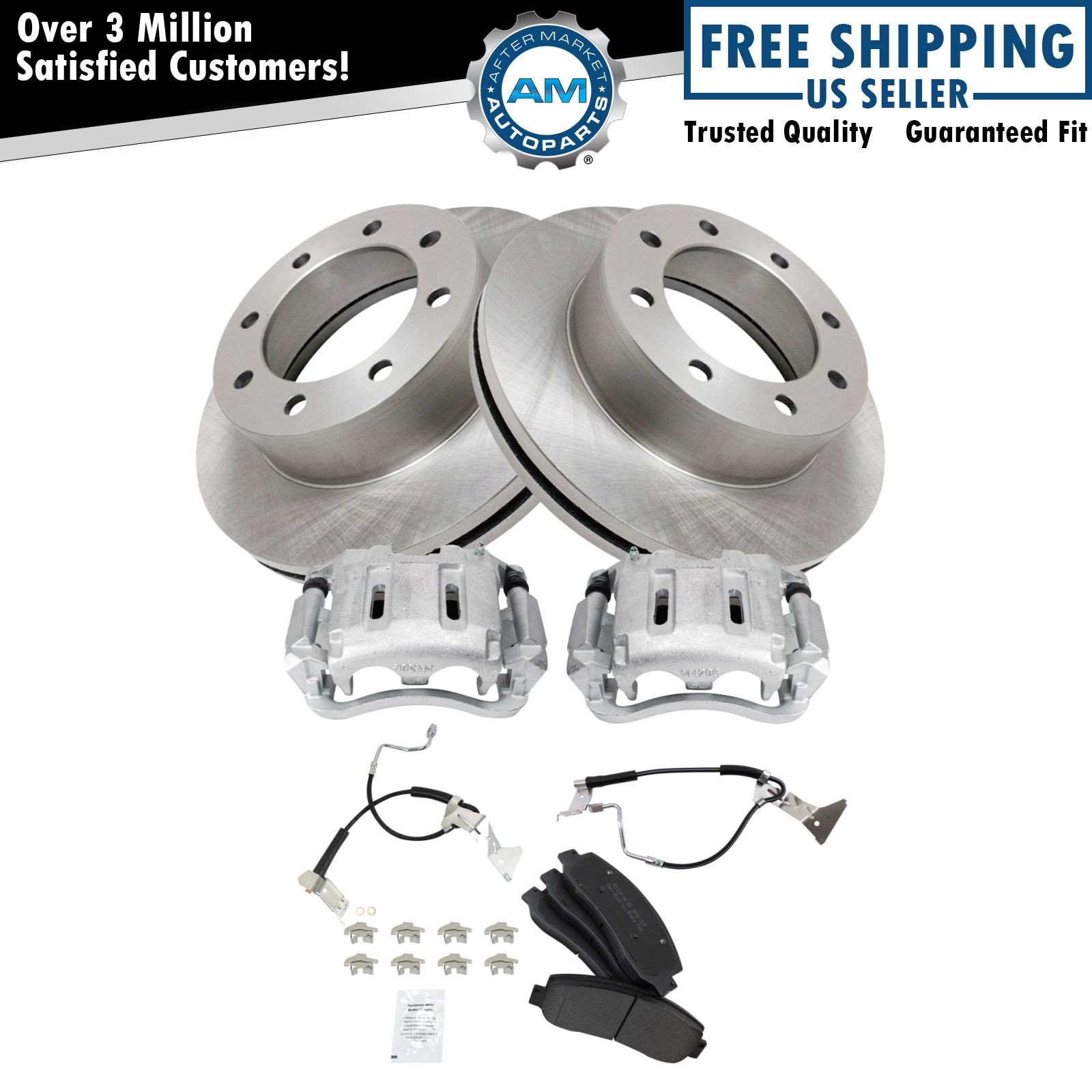 Brake Pad & Rotor Kit Semi-Metallic Fits 2005-2007 Ford F-350 Super Duty