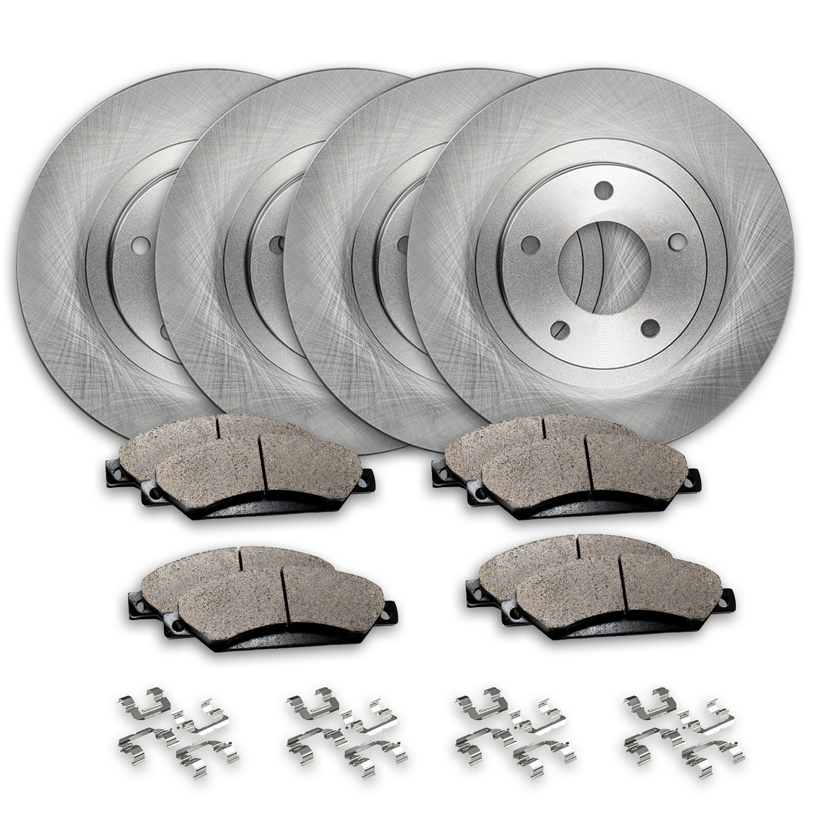 Front & Rear Brake Rotors + Ceramic Pads for 2011-2021 Durango Grand Cherokee