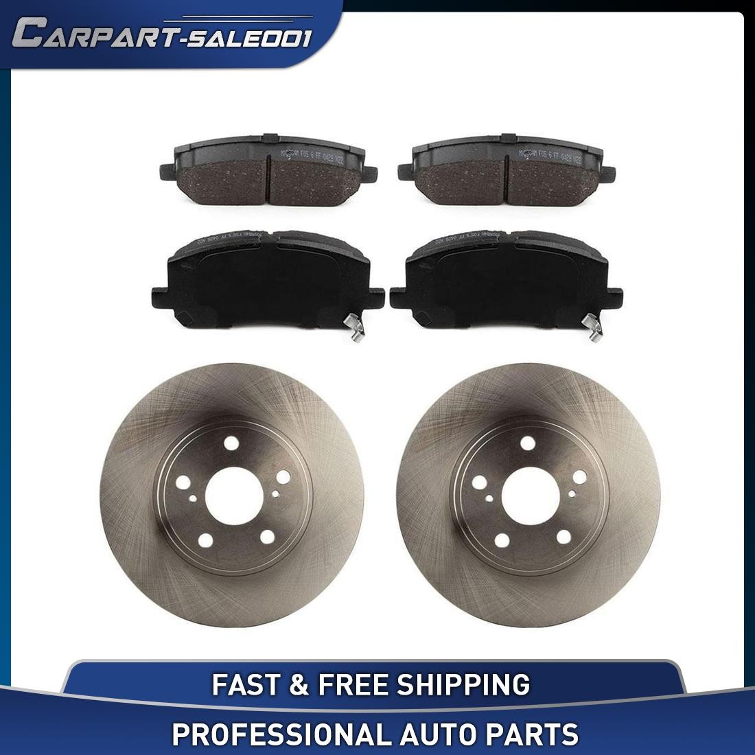 Front Disc Brake Rotors Brake Pads Kit fits 2001-2003 Toyota Highlander 3.0L