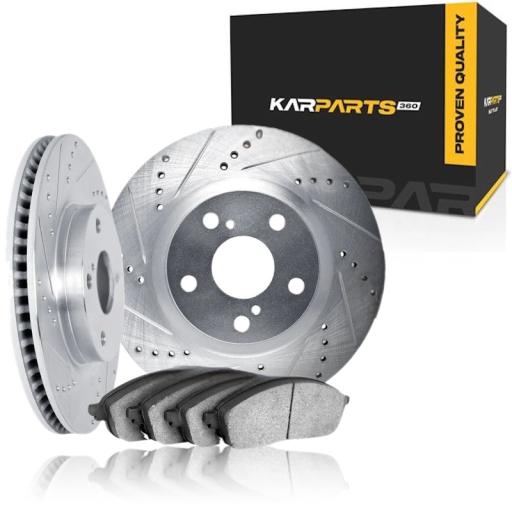 For Mercedes-Benz CL55 AMG/CLK55 AMG 2001-2006 Rotor Set Rear | Silver | Vented