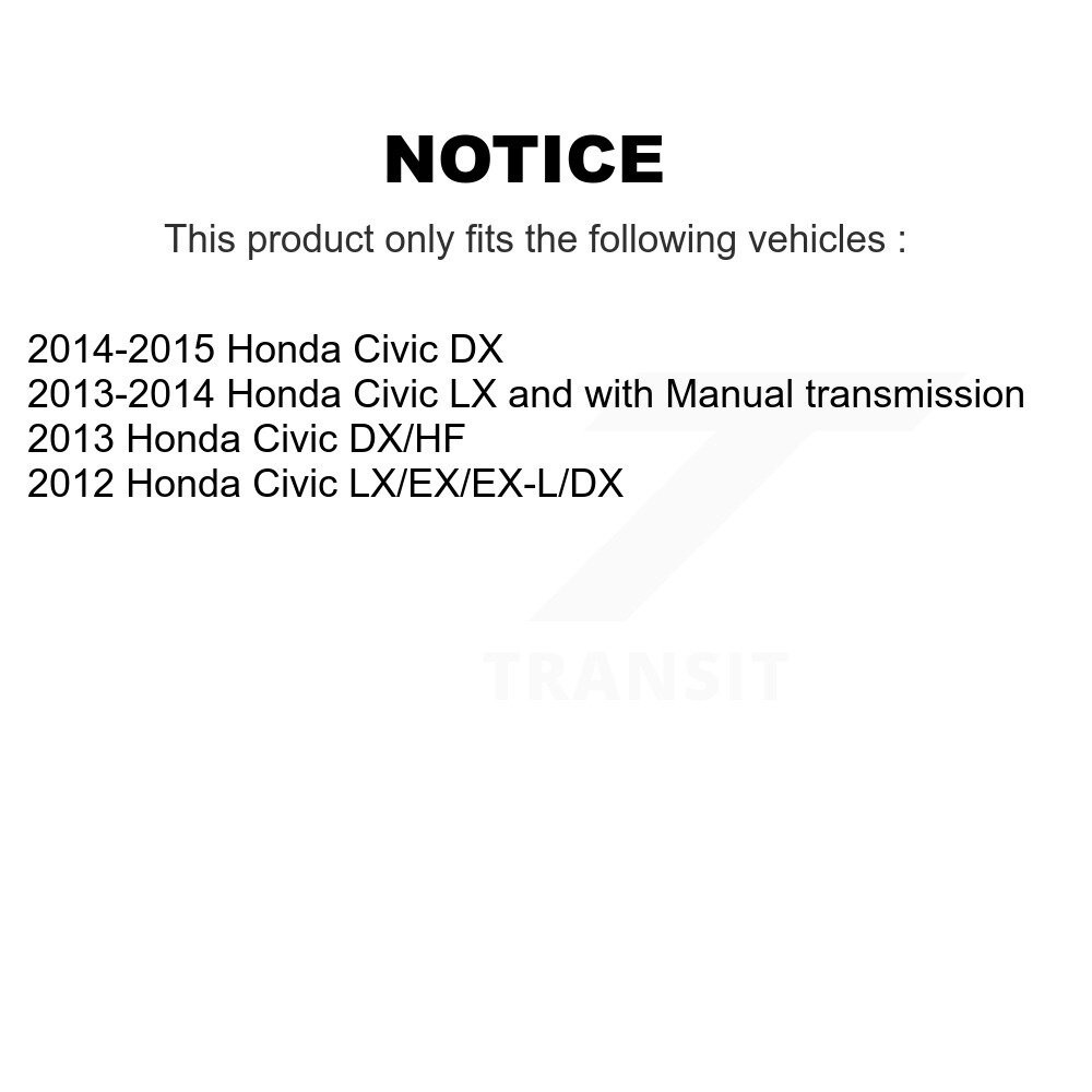 Disc Brake Rotors And Semi-Metallic Pads Front Kit For Honda Civic