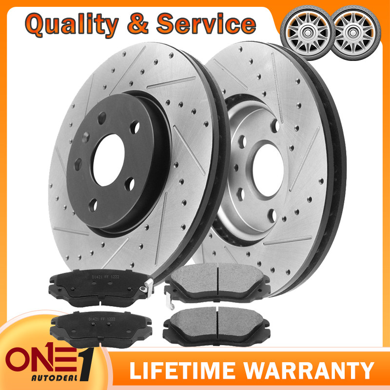 For Chevy Equinox Brake Rotors with Pads Front Disc Rotors 321mm 5 Lugs 2010-17