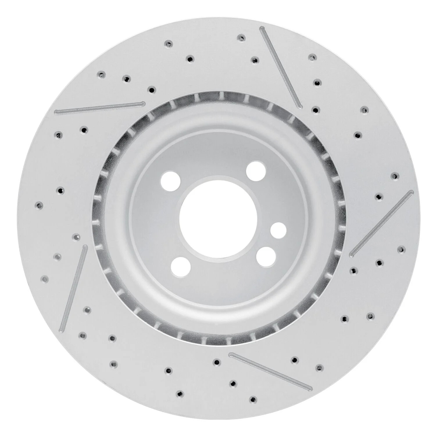 For Mini Cooper 09-14 GeoSpec Drilled & Slotted 1-Piece Front Brake Rotor