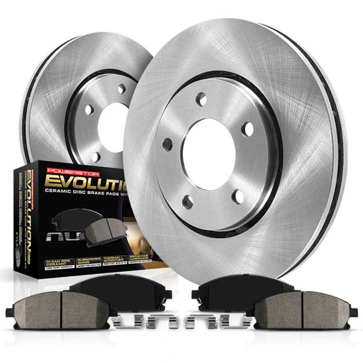Powerstop 347mm Front 340mm Rear Discs Calipers Pad Kit for F-250 Super Duty 4WD