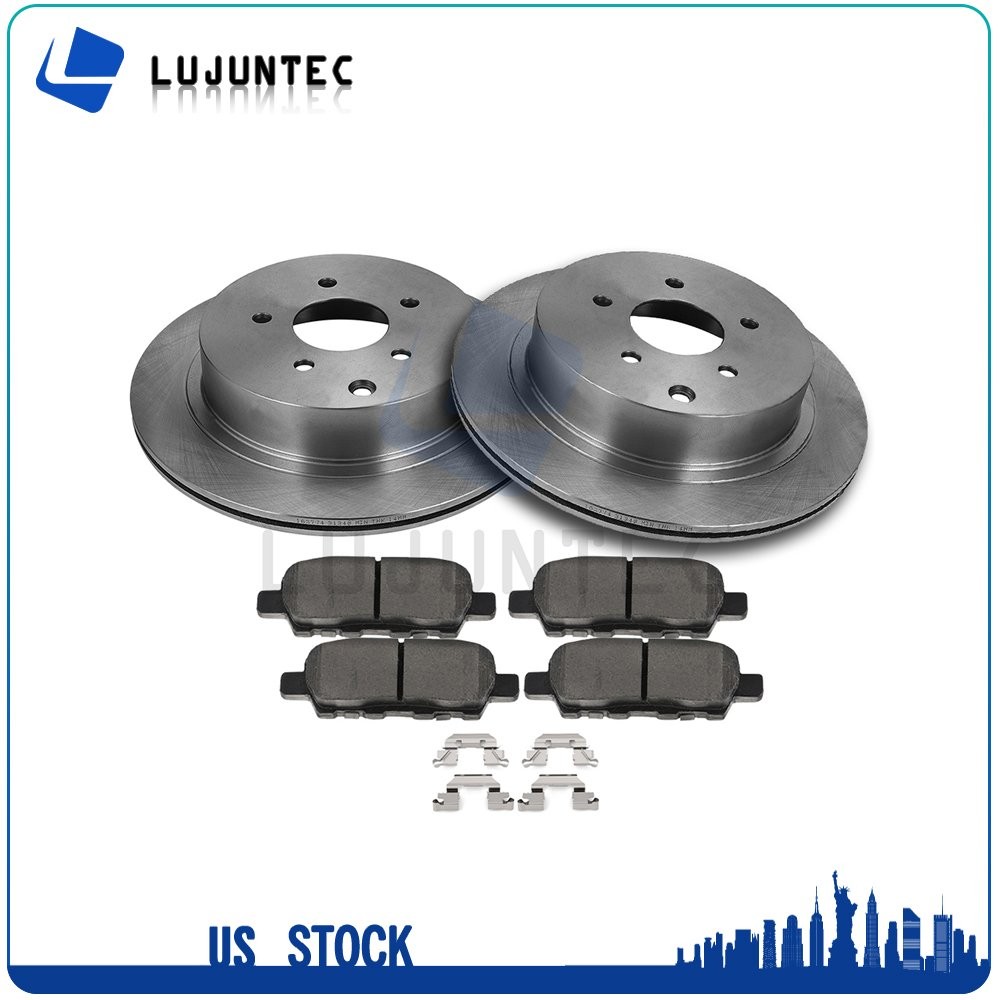 Rear Brake Disc Ceramic Pads And Rotors For 2014-2017 For Infiniti Q70 3.5L