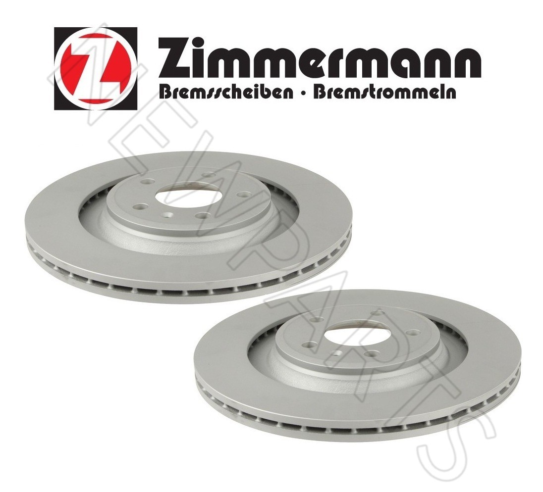 Set of Two Rear Disc Brake Rotors Vented 330mm for Audi A4 A5 A6 Quattro Q7 S5