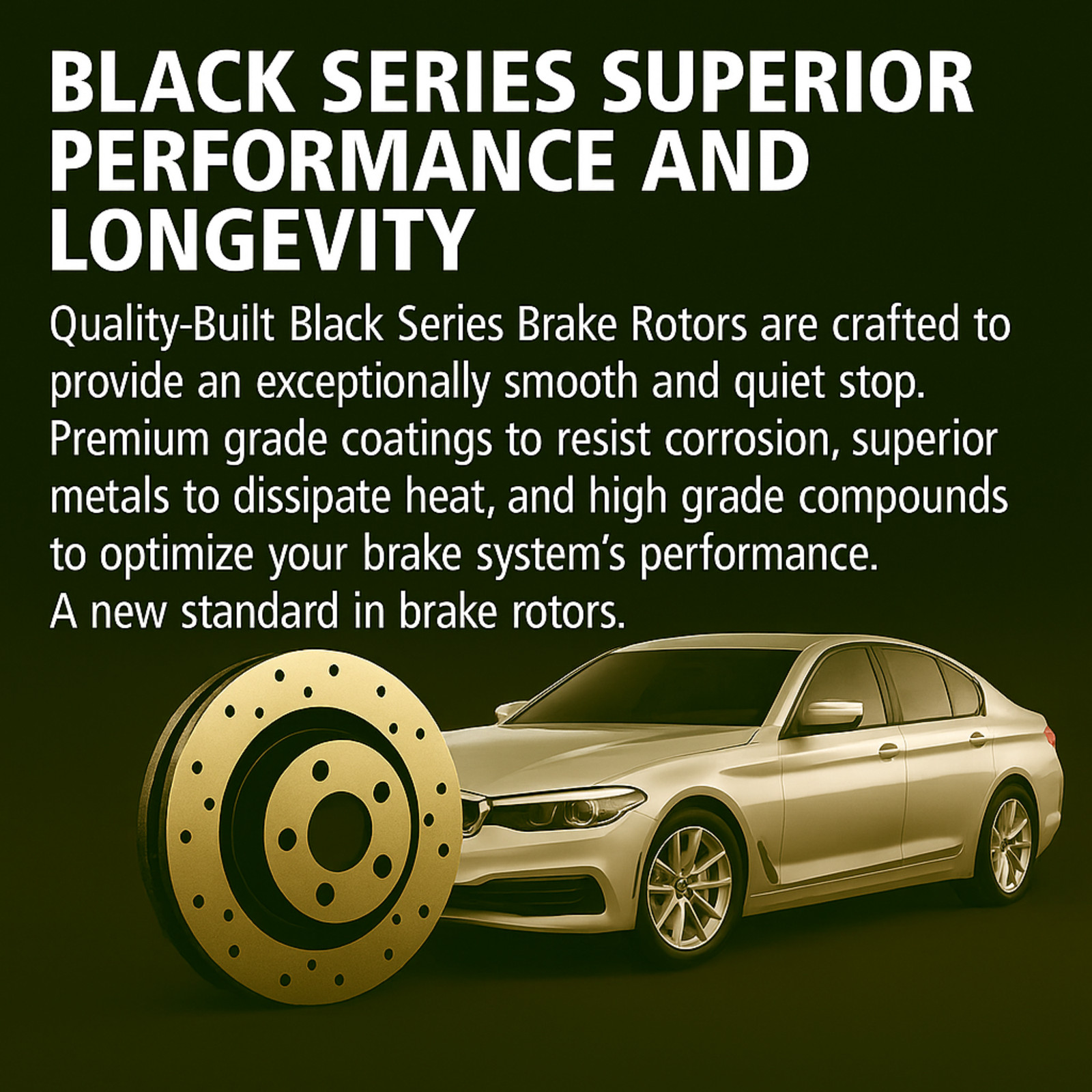 QUALITY-BUILT Black Series Coated Front Brake Rotor BR31018G