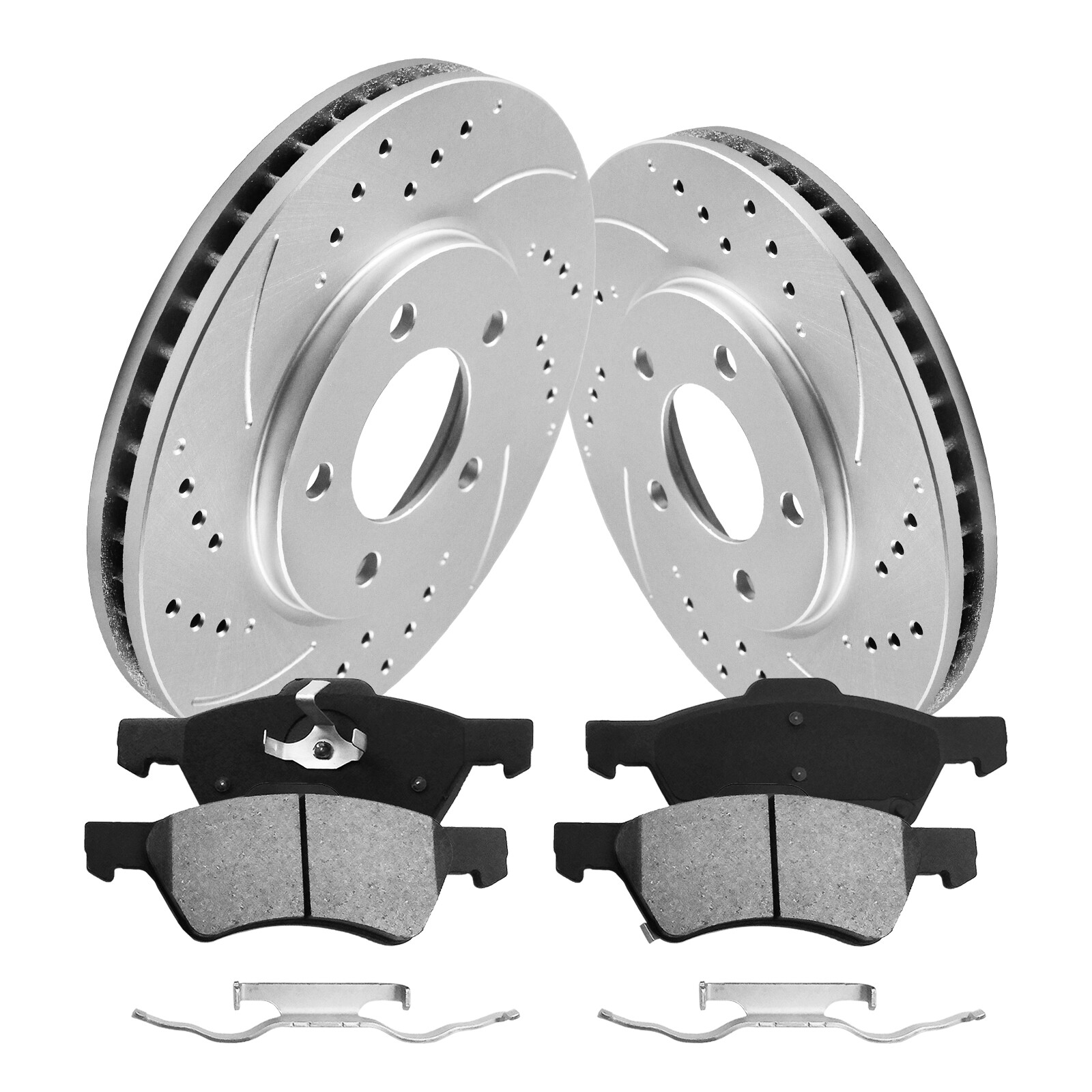 11.1in Front Drilled Disc Rotors Brake Pad for Chrysler Town & Country 2001-2007