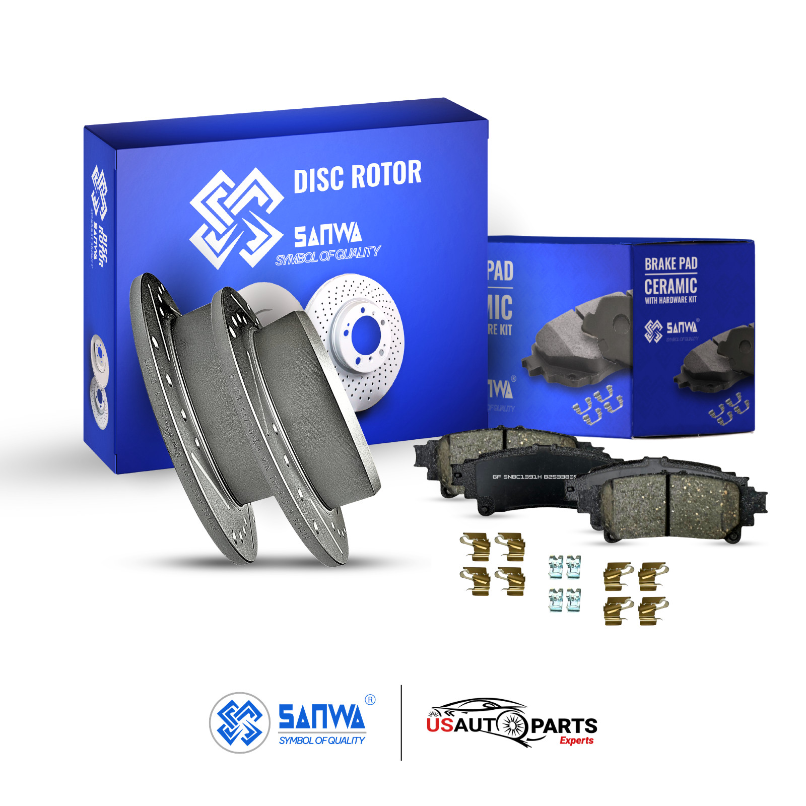 REAR BRAKE ROTOR GEOMET SOLID DS & CERAMIC PAD KIT 291 mm FOR LEXUS IS250 14-15