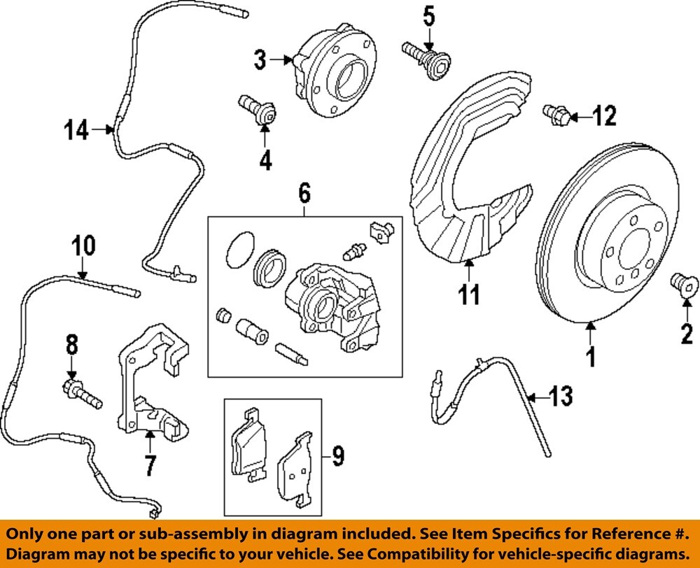 BMW OEM 2018 X3-Disc Brake Pad Electronic Wear Sensor 34356870351