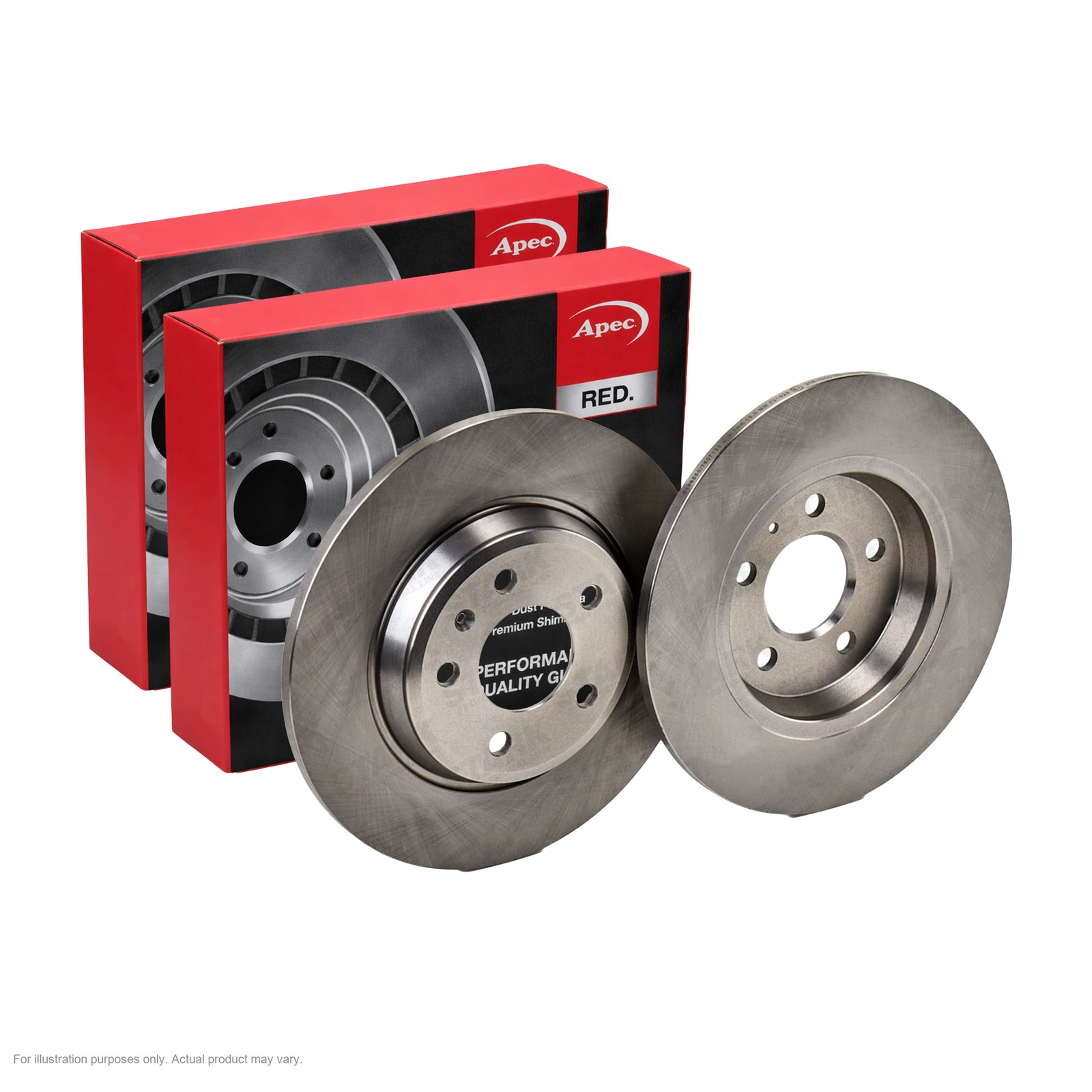 2x APEC Rear Brake Discs For AUDI A4 B9 (8W2, 8WC) 2.0 T 100kW/136HP/1968cc