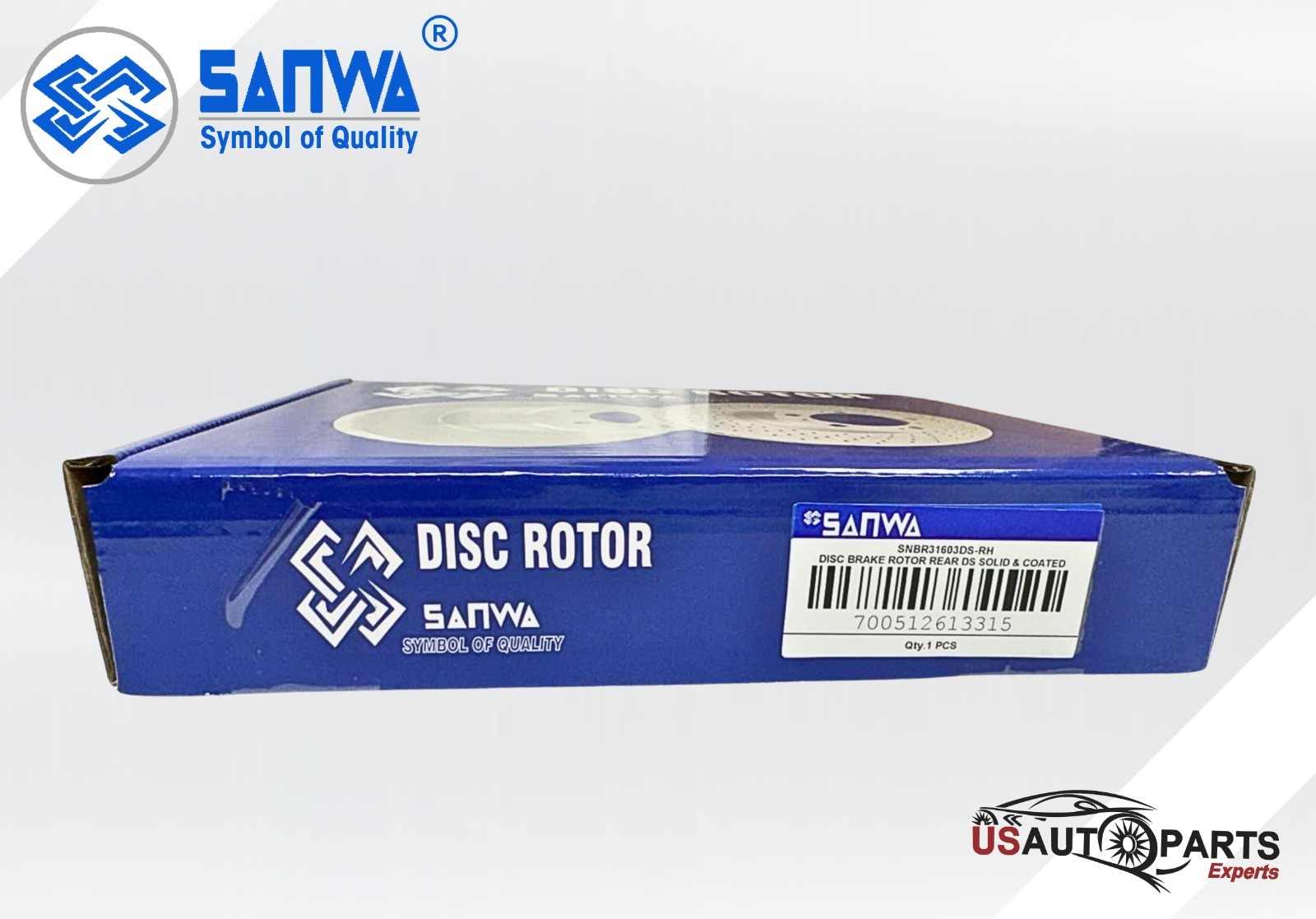 SANWA REAR BRAKE ROTOR SOLID & COATED D&S 26 mm For Hyundai Kona Elantra 11-23