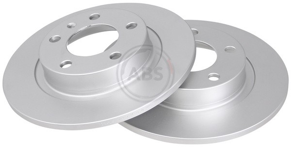 ABS 17967 Rear Brake Discs Pair 264mm Solid Fits Opel Vauxhall Adam Corsa 569418