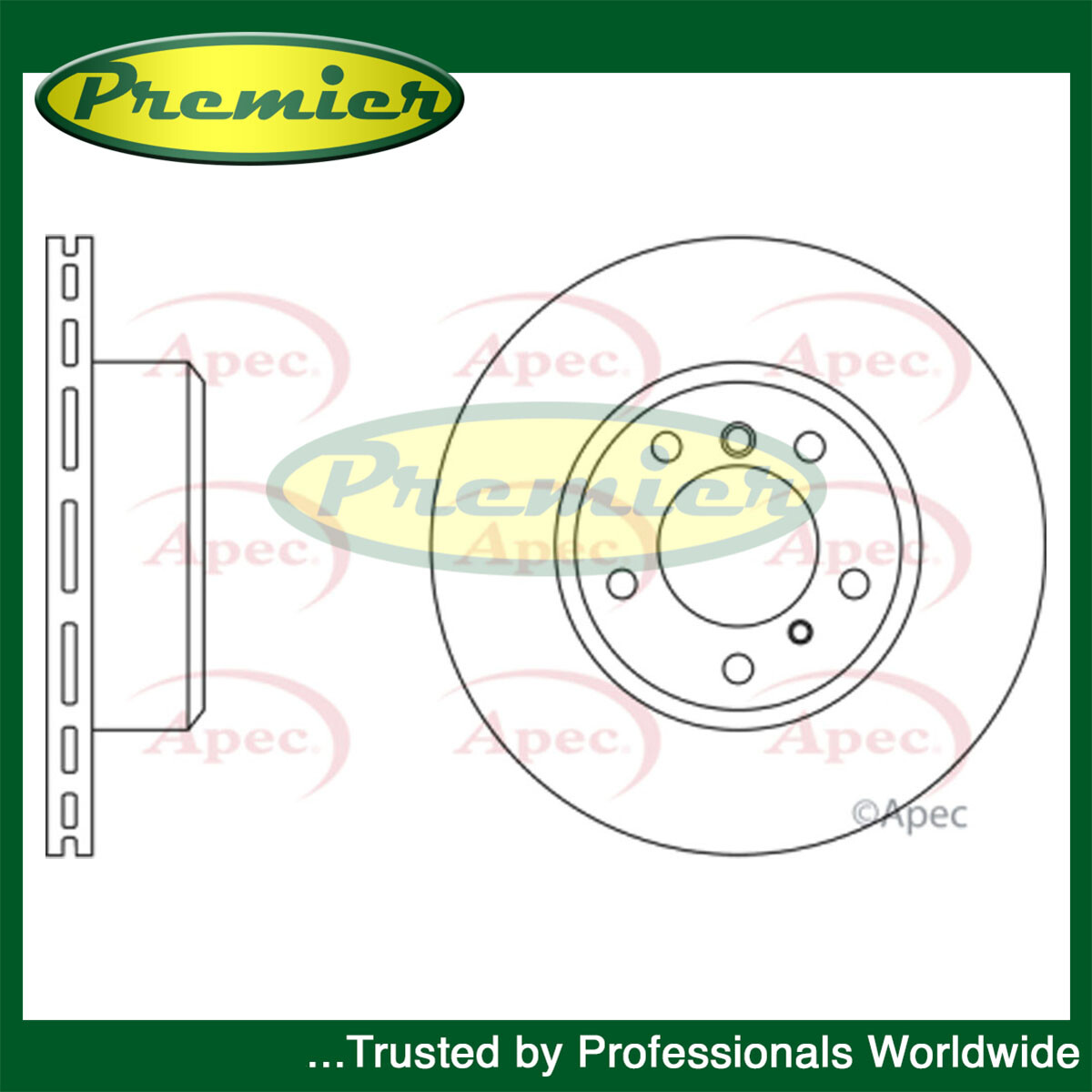 Premier Front Brake Disc Fits BMW 5 Series 1986-1996 7 Series 1987-1994