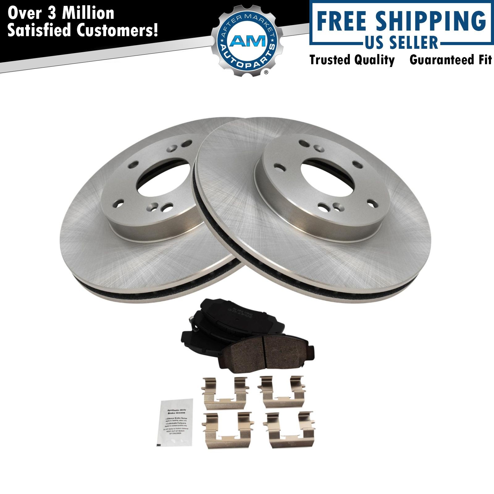 Front Brake Pad & Rotor Kit Fits 2003-2010 Honda