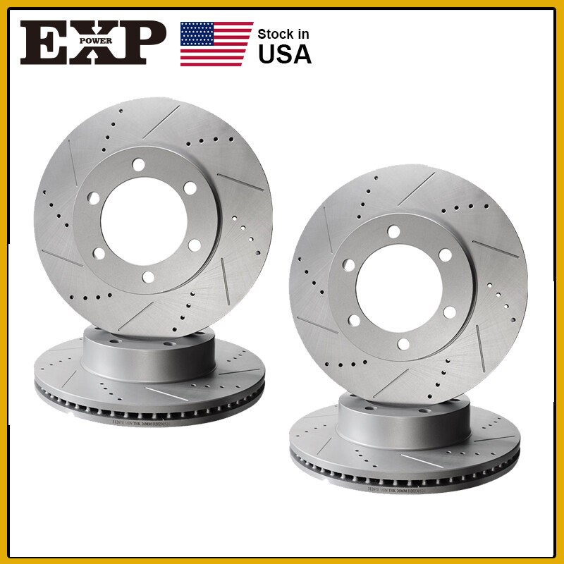 Front & Rear Drilled Disc Brake Rotors for Silverado Sierra Suburban 1500 Tahoe