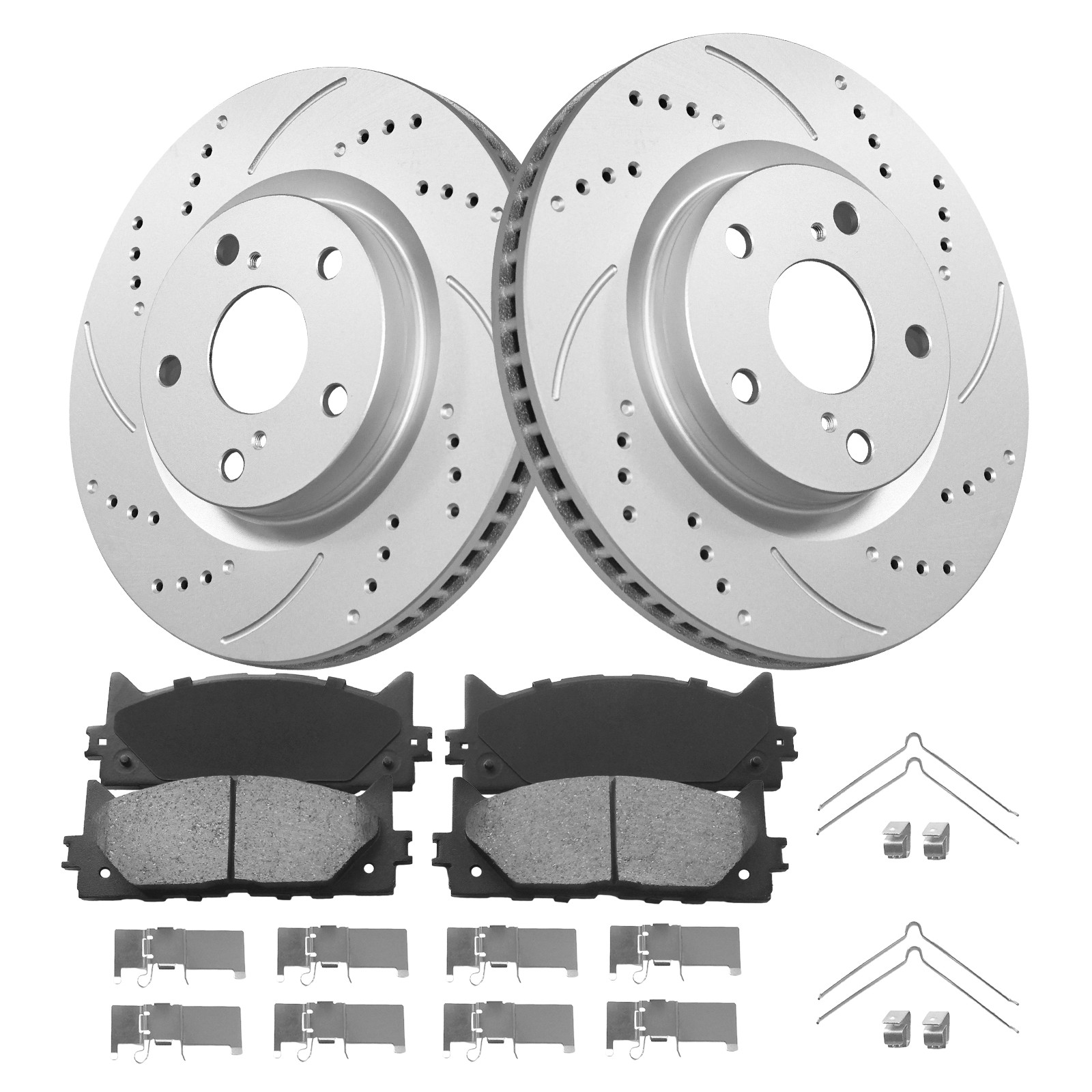 296mm Front + 281mm Rear Disc Brake Rotors Pads FITS 2008-2012 Toyota Avalon