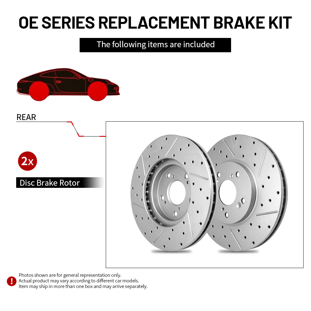 333.7mm Rear Disc Brake Rotors Set For 2009 2010 2011 2012 2013 2014 Acura Tl