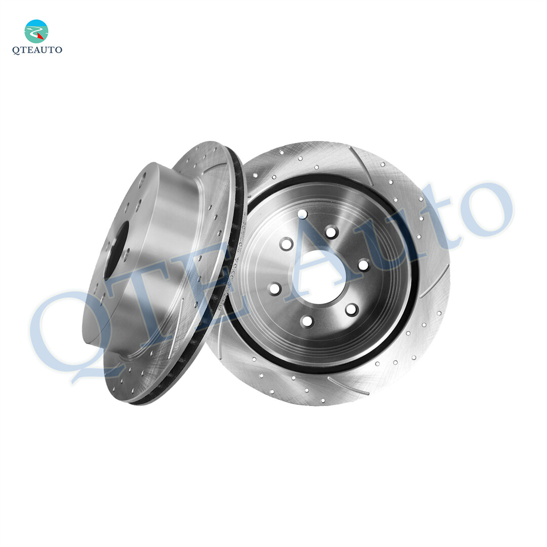 Rear 286mm Drilled Slotted Brake Disc Rotors For 2005-2022 Nissan Frontier