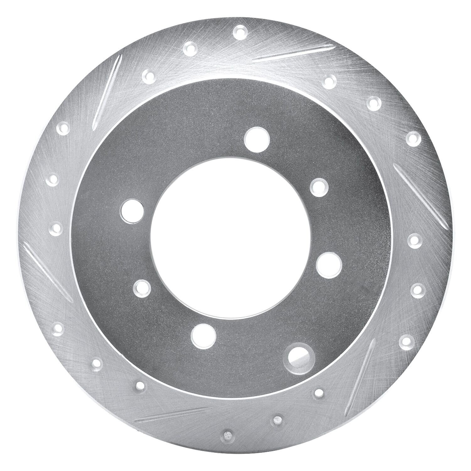 For Mitsubishi Lancer 04 Brake Rotor eLINE Drilled & Slotted 1-Piece Rear Driver