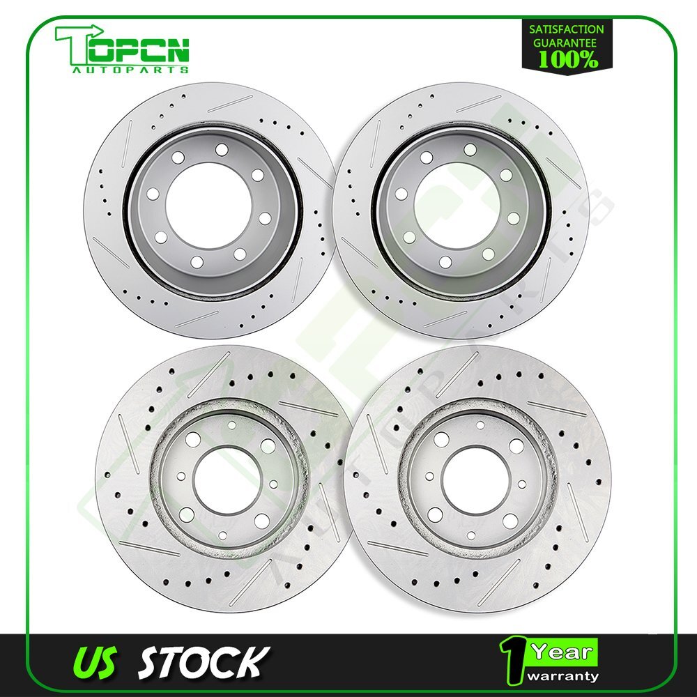 Front And Rear Brake Discs Rotors Kits For Lexus IS250 2006-2012 Drilled Slotted