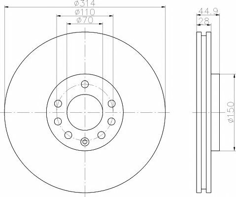 TEXTAR Front Axle BRAKE DISCS + BRAKE PADS for SAAB 9-3 Estate 2.0 t 2011-2015