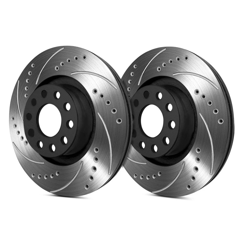 For Chevy S10 93-02 SP Performance Drilled & Slotted 1-Piece Front Brake Rotors
