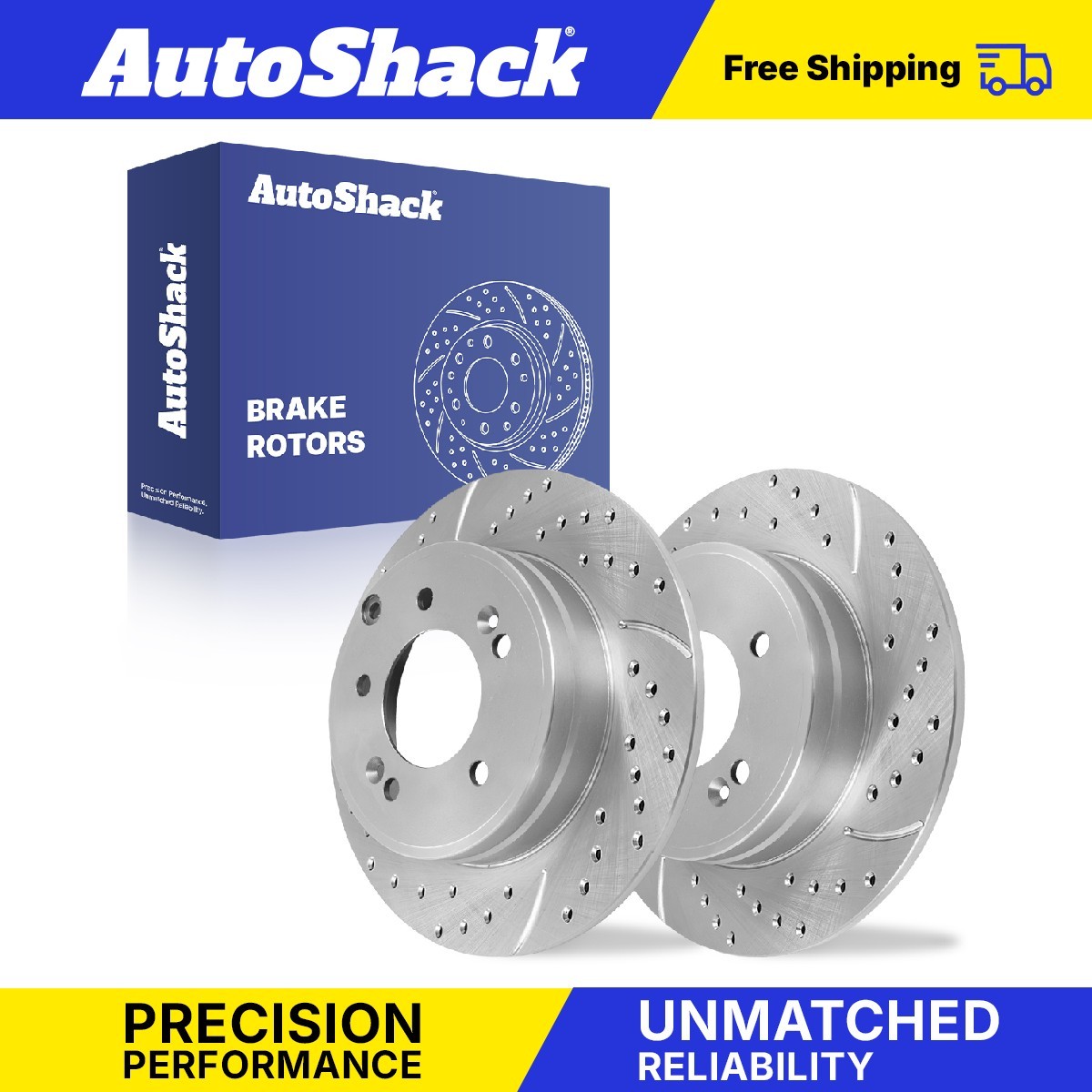 Rear Drilled Slotted Brake Rotors for Hyundai, Sonata 2005-2019