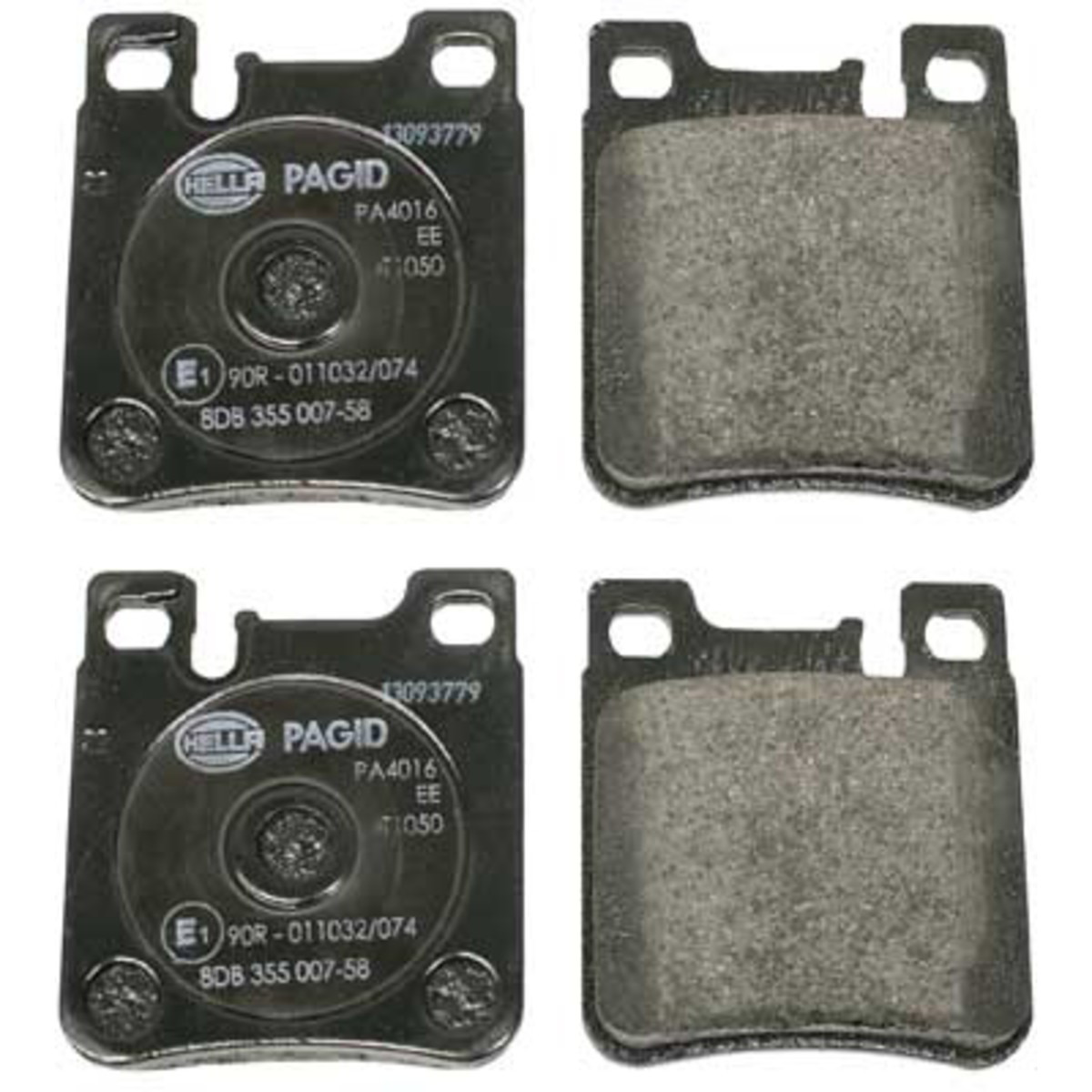 355007581 Hella Pagid Brake Pad Sets 2-Wheel Set Rear for MB Mercedes SLK Class