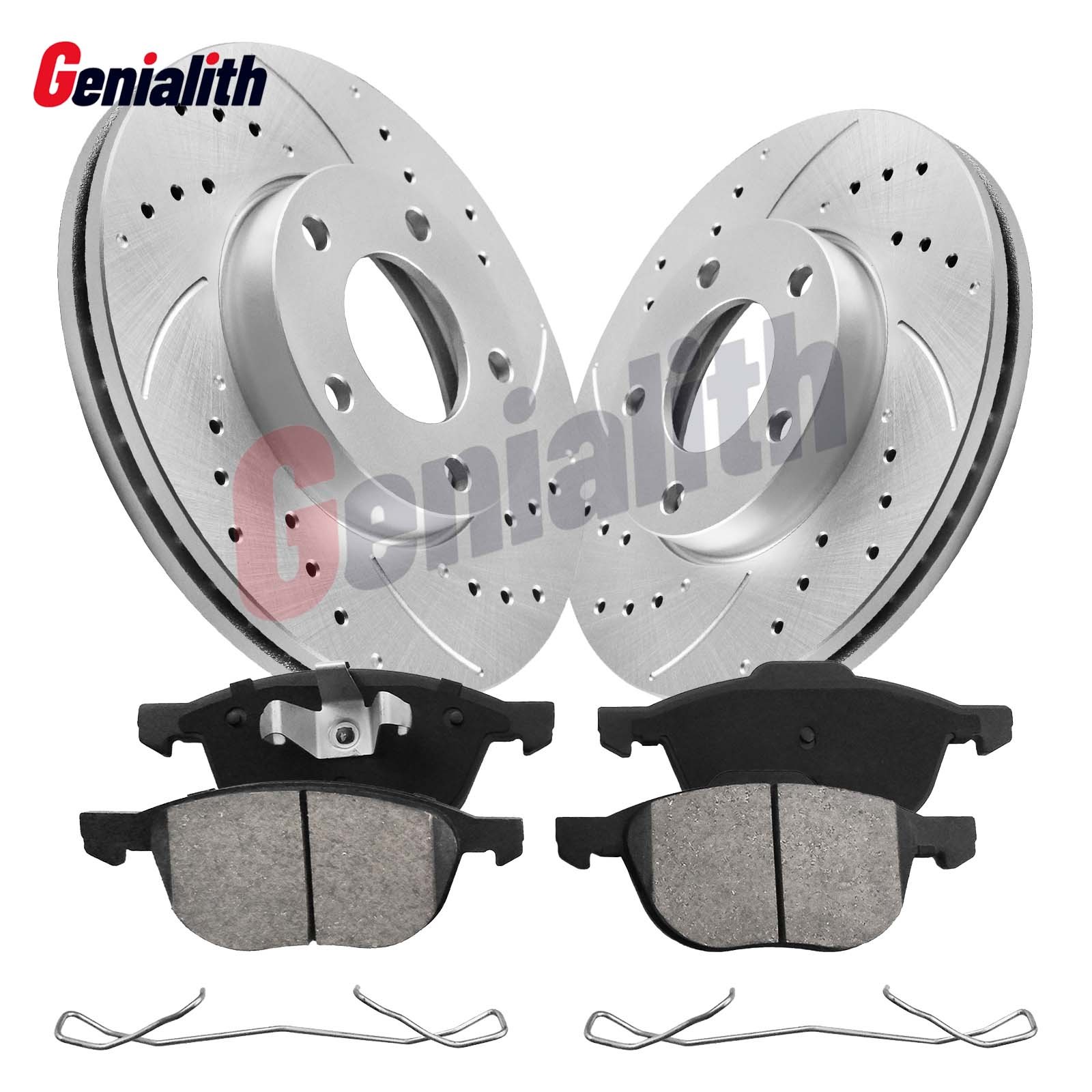 10.94 inch Front Disc Brake Rotors Brake Pads for 2004 – 2010 Mazda 3 Sport 2.0L