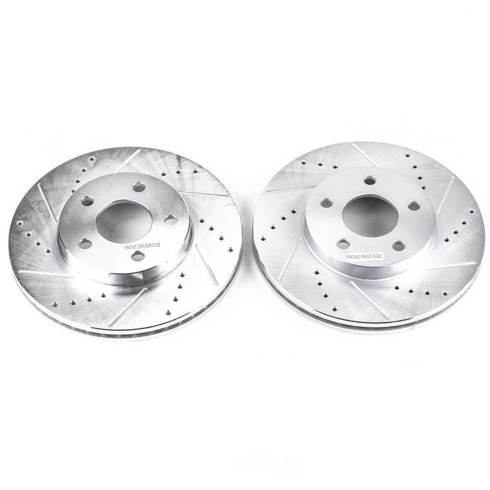 Disc Brake Rotor Set-Front Drilled, Slotted and Zinc Plated Brake Rotor Pair