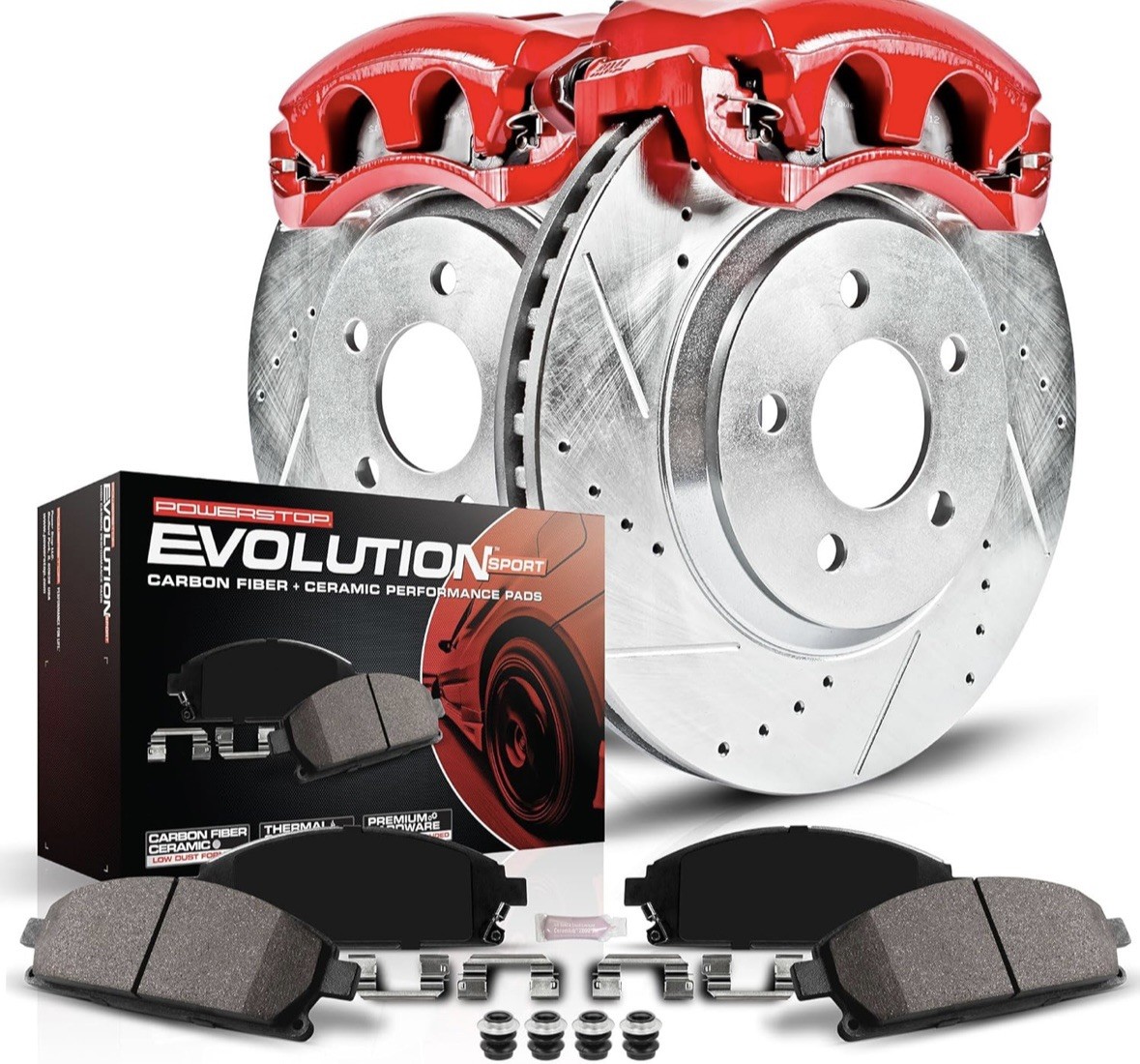 KC152 Powerstop 2-Wheel Set Brake Kit With Calipers Front for INFINITI Q45 M45