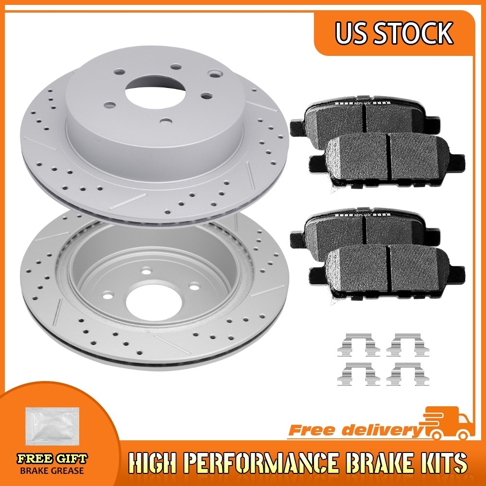 Rear Drilled Brake Rotors Pads For Infiniti Q60/Q70/Q70L/QX60/QX70/FX35/FX37/M37