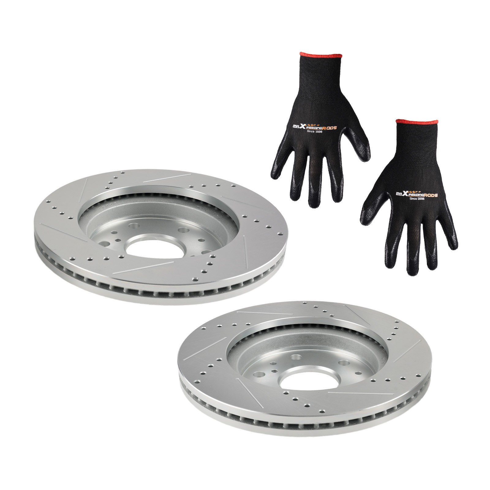 Front Drilled & Slotted Brake Rotors for Cadillac Escalade 2007-2020 S-55097
