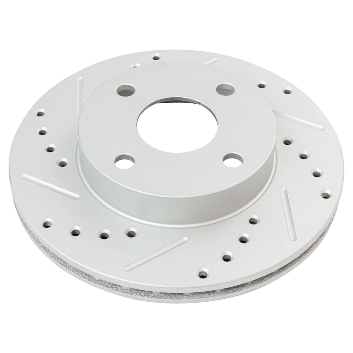 Performance Brake Rotor Drilled Slotted Zinc & Posi Ceramic Pad Front & Rear Kit