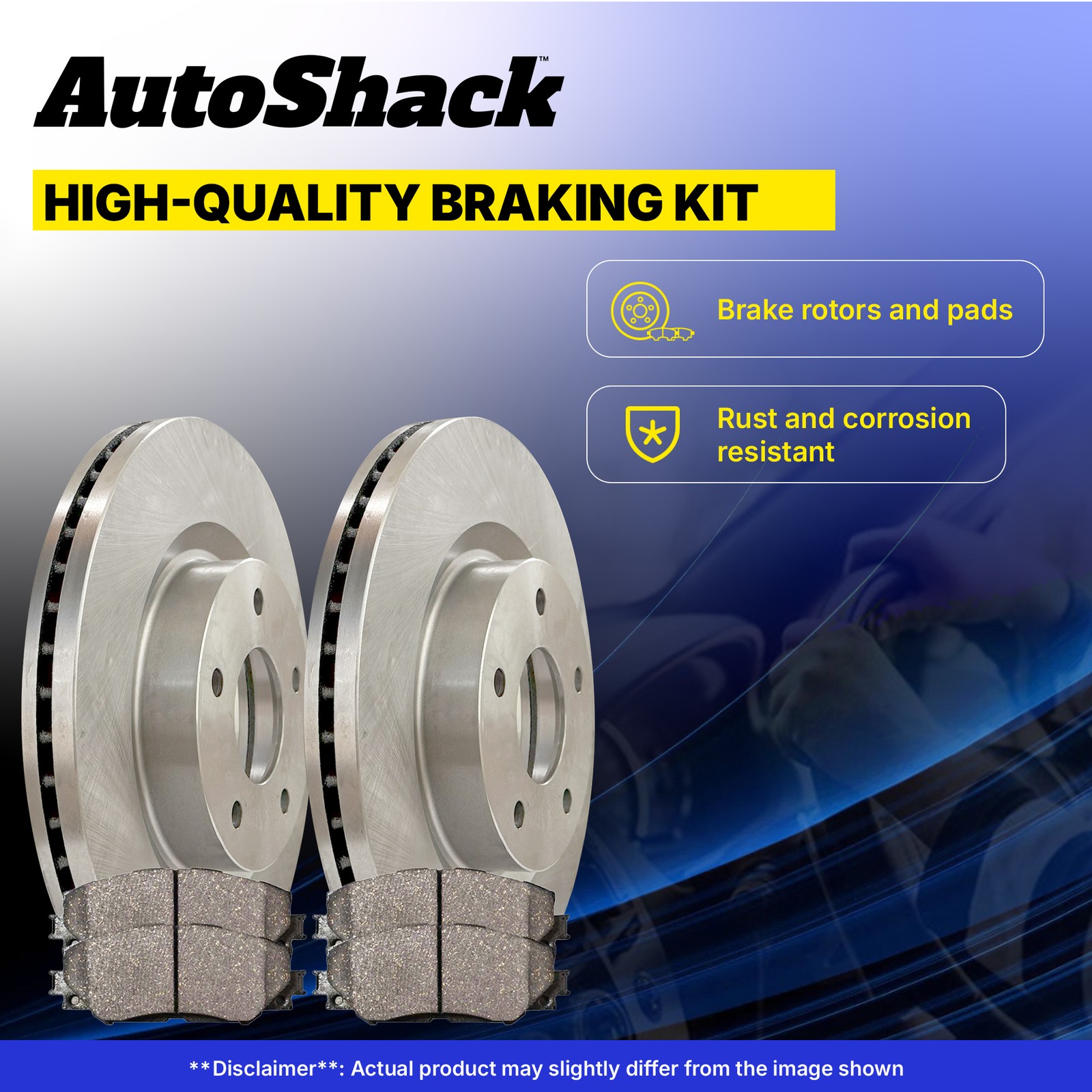 Rear Brake Rotors Premium Pads Calipers Black for Kia, Sorento 2016-2020