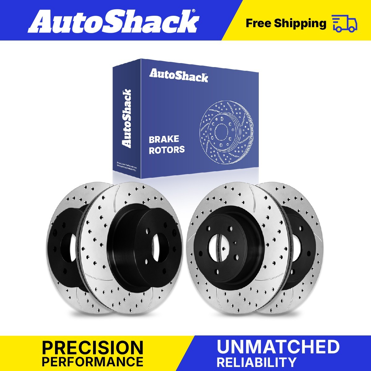Front Rear Drilled Slotted Brake Rotors for 2019 INFINITI Q60