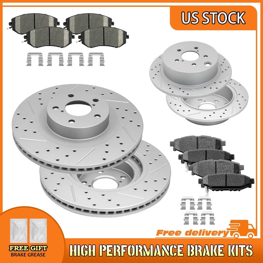 Front Rear Brake Rotor Pads For 2013-2018 Subaru Crosstrek/XVCrosstrek Forester