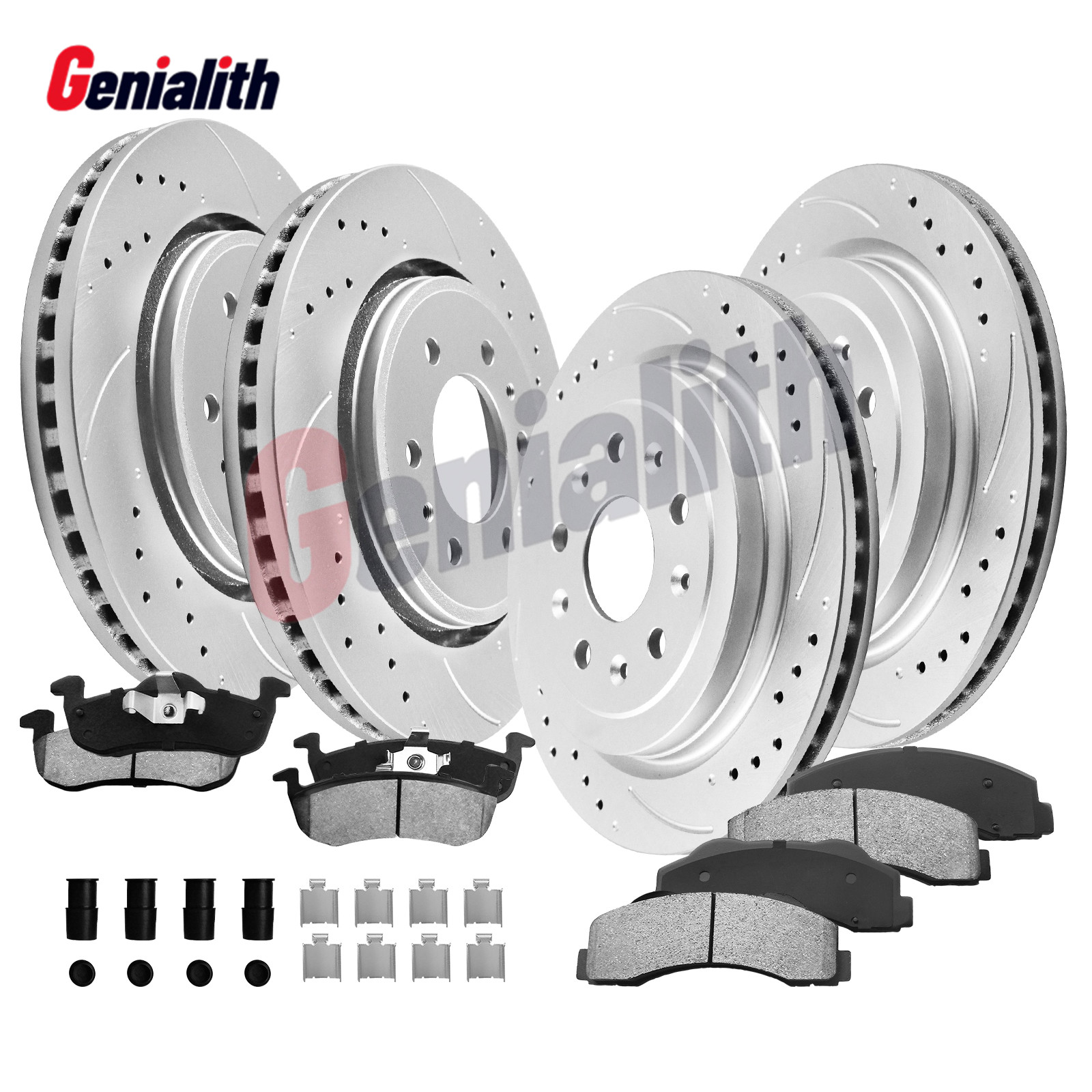 Front & Rear Rotor Ceramic Brake Pad for 2011-2017 Expedition Lincoln Navigator