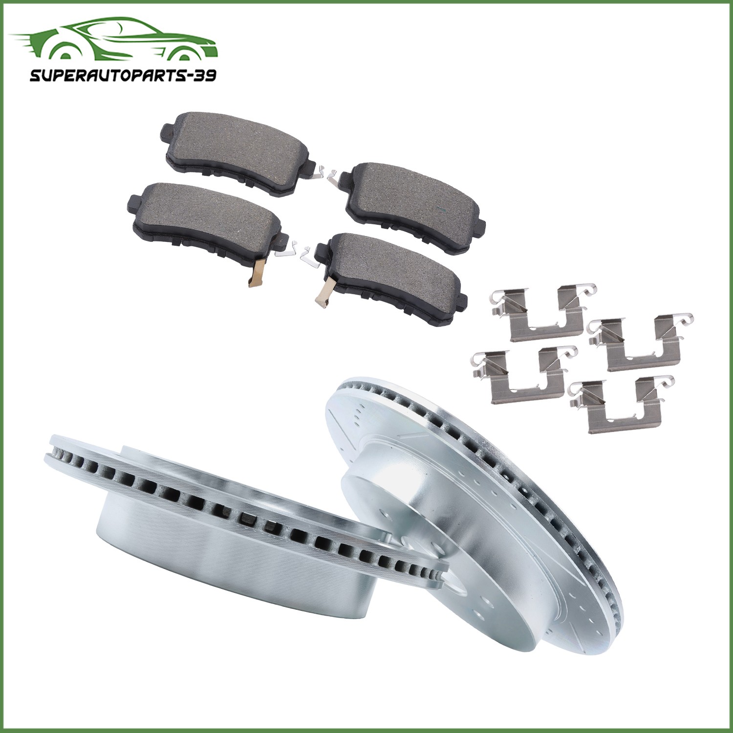 Rear Drilled Brake Rotors+Brake Pads For Nissan Armada 2017 2018 2019 5.6L