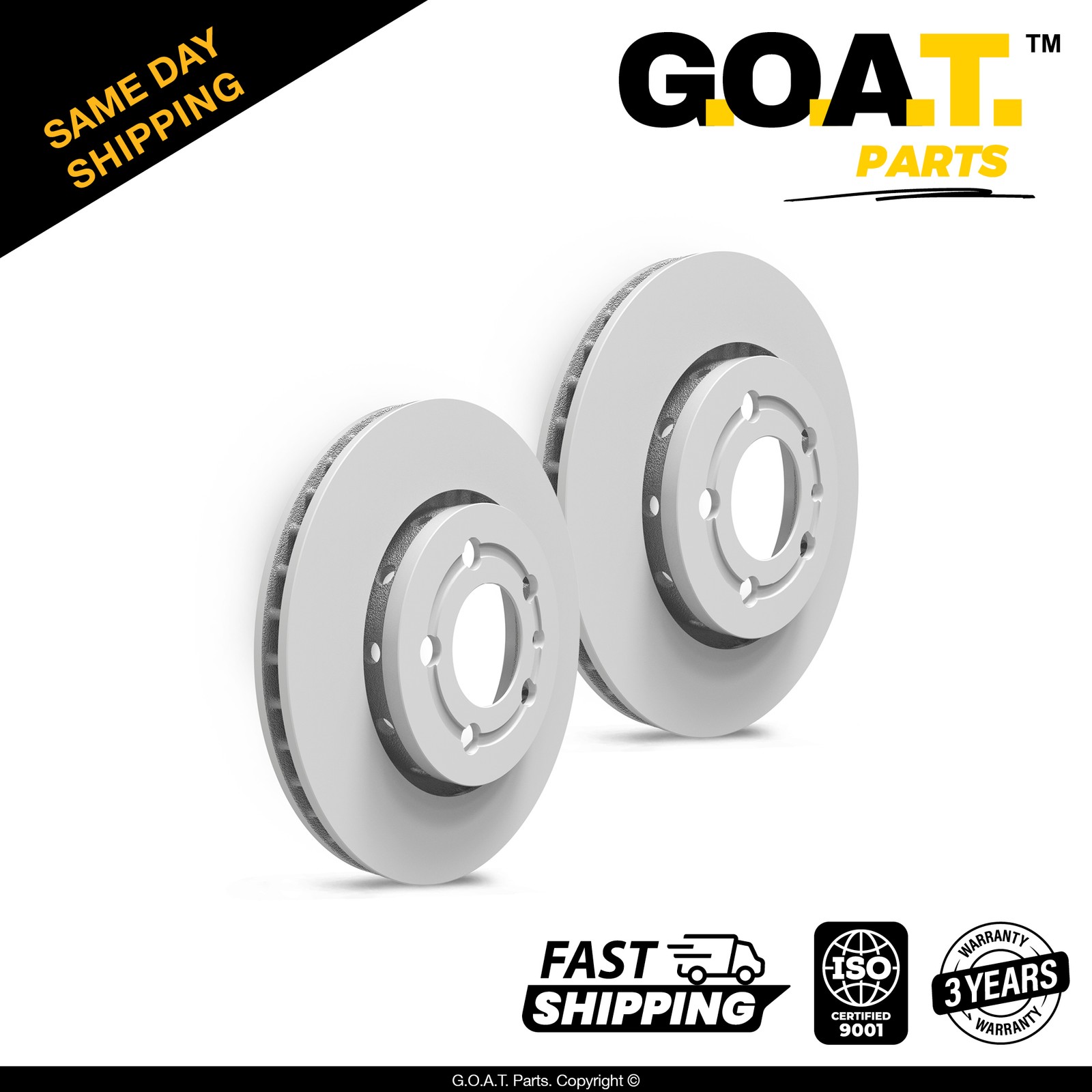 Rear Brake Rotors Set for 01-06 Audi TT Quattro 02-03 VW Golf R32 10.08 inch