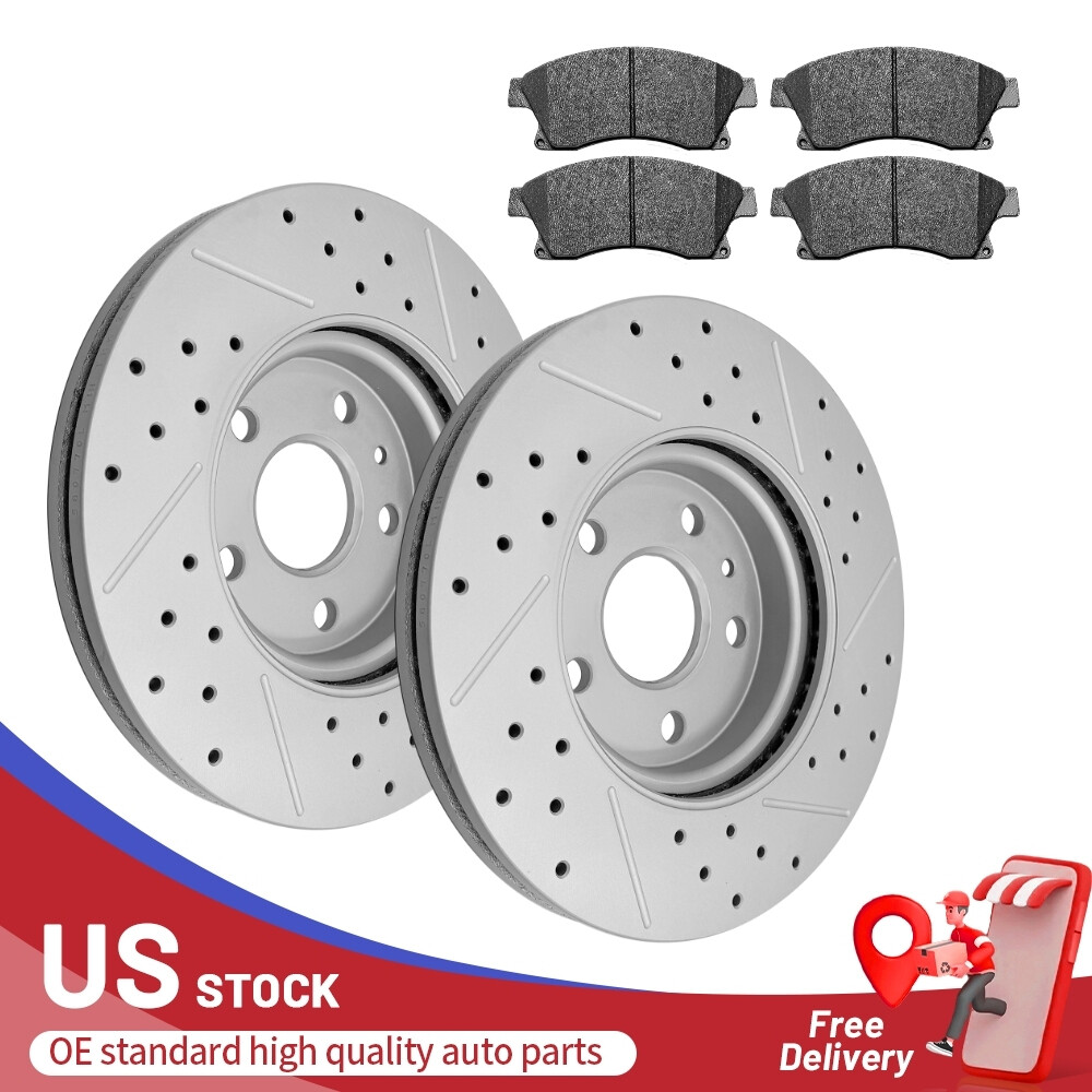 Front Disc Brake Rotors Ceramic Pads Kit For Chevrolet Cruze Limited Sonic